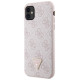 Guess GUHCN61P4TDSCPP Case for iPhone 11 / Xr - Pink Crossbody 4G Metal Logo