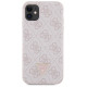 Guess GUHCN61P4TDSCPP Case for iPhone 11 / Xr - Pink Crossbody 4G Metal Logo