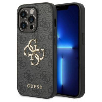 Guess 4G Big Metal Logo case for iPhone 15 Pro Max - gray