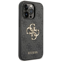 Guess 4G Big Metal Logo case for iPhone 15 Pro Max - gray