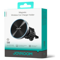 Joyroom magnetic car holder 15W wireless charger for air vent black (JR-ZS240 Pro)