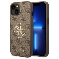 Guess GUHCP15S4GMGBR iPhone 15 6.1" brown/brown hardcase 4G Big Metal Logo