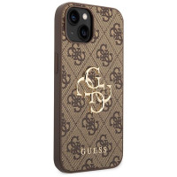 Guess GUHCP15S4GMGBR iPhone 15 6.1" brown/brown hardcase 4G Big Metal Logo