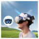 Bobovr S3 Pro strain relief strap for Meta Quest 3 VR goggles + B100 external battery - white and black