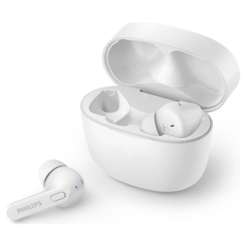 Philips in-ear true bezvadu austiņas ar portatīvo uzlādes ietvaru, baltas - TAT2206WT/00