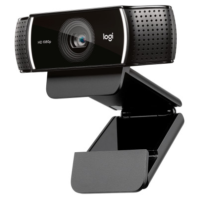 Logitech C922 Pro Stream Webcam - Tripod - BLACK - USB