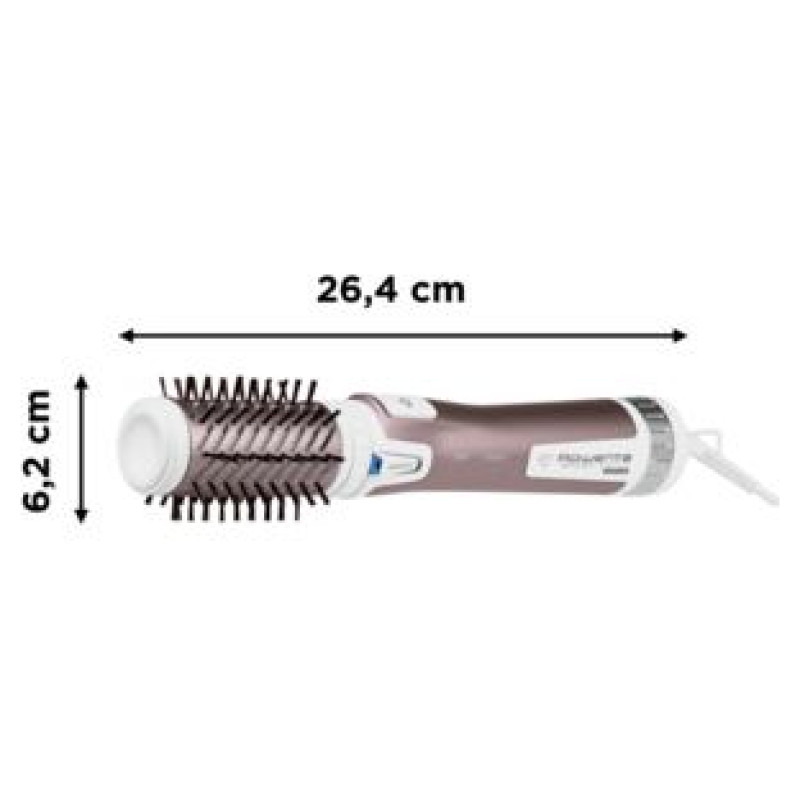 Rowenta matu veidotājs Brush Activ Premium Care, 1000W, balts/rozā zelta - CF9540F0