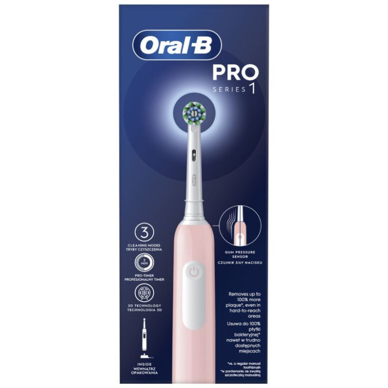 Braun el.zobu  birste Cross Action, rozā - D 305.513.3 Pink