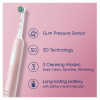 Braun el.zobu  birste Cross Action, rozā - D 305.513.3 Pink