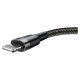Baseus Cafule USB-A / Lightning 2.4A QC 3.0 cable 1 m - black-gray