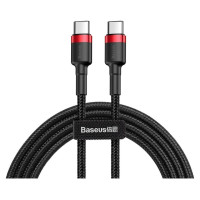 Baseus CATKLF-H91 USB-C - USB-C PD QC cable 60W 3A 480Mb/s 2m - black and red