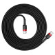 Baseus CATKLF-H91 USB-C - USB-C PD QC cable 60W 3A 480Mb/s 2m - black and red