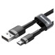 Baseus Cafule Cable durable nylon cable USB / micro USB 2A 3M black-gray (CAMKLF-HG1)