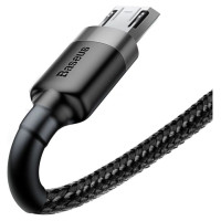 Baseus Cafule Cable durable nylon cable USB / micro USB 2A 3M black-gray (CAMKLF-HG1)