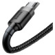 Baseus Cafule Cable durable nylon cable USB / micro USB 2A 3M black-gray (CAMKLF-HG1)