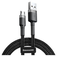 Baseus Cafule Cable durable nylon cable USB / micro USB 2A 3M black-gray (CAMKLF-HG1)