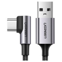 Ugreen US284 50942 USB-A (straight) / USB-C (angled) cable 3A 2m - gray