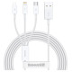 Baseus Superior 3in1 USB Cable - Lightning / USB Type C / Micro USB 3.5 A 1.5 m White (CAMLTYS-02)