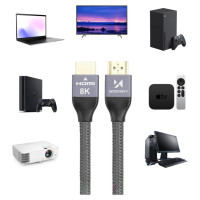 Wozinsky cable HDMI 2.1 8K 60 Hz 48 Gbps / 4K 120 Hz / 2K 144 Hz 5 m Silver (WHDMI-50)