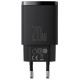 Baseus Compact fast charger USB / USB Type C 20W 3A Power Delivery Quick Charge 3.0 black (CCXJ-B01)