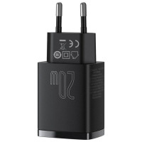 Baseus Compact fast charger USB / USB Type C 20W 3A Power Delivery Quick Charge 3.0 black (CCXJ-B01)