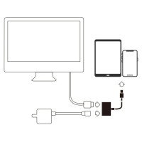 Joyroom S-H141 Lightning (male) - HDMI FullHD 1080p 60Hz (female) / Lightning (female) adapter - white