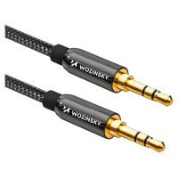Wozinsky universal mini jack cable 2x AUX cable 2 m black