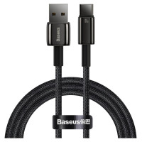 Baseus Tungsten Gold USB-A to USB-C Cable 480Mb/s 100W 1m Black (CAWJ000001)