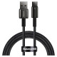 Baseus Tungsten Gold USB-A to USB-C Cable 480Mb/s 100W 1m Black (CAWJ000001)