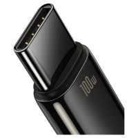 Baseus Tungsten Gold USB-A to USB-C Cable 480Mb/s 100W 1m Black (CAWJ000001)