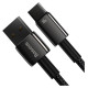 Baseus Tungsten Gold USB-A to USB-C Cable 480Mb/s 100W 1m Black (CAWJ000001)