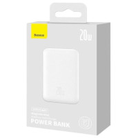 Baseus Magnetic Mini 10000mAh USB-C PD 20W / MagSafe 15W powerbank - white + USB-C cable