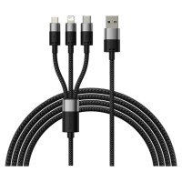 Baseus 3in1 USB - micro USB / Lightning / USB C 3.5A 1.2m cable Baseus StarSpeed - black