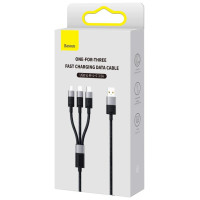 Baseus 3in1 USB - micro USB / Lightning / USB C 3.5A 1.2m cable Baseus StarSpeed - black