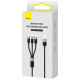 Baseus 3in1 USB - micro USB / Lightning / USB C 3.5A 1.2m cable Baseus StarSpeed - black