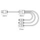 Baseus 3in1 USB - micro USB / Lightning / USB C 3.5A 1.2m cable Baseus StarSpeed - black