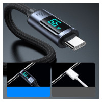 Joyroom Prism Series A16 USB-C / USB-A Cable 66W 1.2m with LED Display - Black