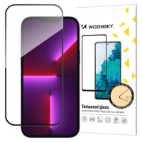 Wozinsky Super Durable Full Screen Tempered Glass with Frame Case Friendly Wozinsky Full Glue iPhone 15 - Black