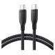 Joyroom Multi-Color Series S-A34 USB-C / USB-C PD 60W cable 1m - black