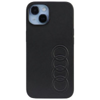 Audi Synthetic Leather iPhone 14 6.1" black/black hardcase AU-TPUPPCIP14-TT/D1-BK