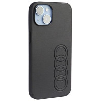 Audi Synthetic Leather iPhone 14 6.1" black/black hardcase AU-TPUPPCIP14-TT/D1-BK