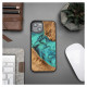 Bewood Wood and resin case for iPhone 15 Plus Bewood Unique Turquoise - turquoise and black