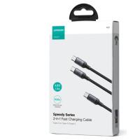 Joyroom Speedy Series S-A21 2in1 USB-C - USB-C / USB-C cable 100W 1.5m - black