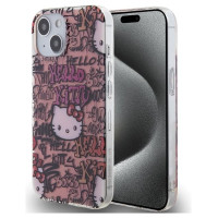 Hello Kitty IML Tags Graffiti case for iPhone 15 - pink