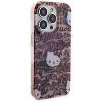 Hello Kitty IML Tags Graffiti case for iPhone 15 Pro Max - pink