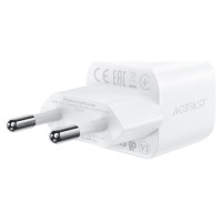 Acefast A77 Mini PD 30W GaN wall charger + USB-C cable - white