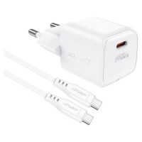 Acefast A77 Mini PD 30W GaN wall charger + USB-C cable - white