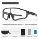 Rockbros 10181 photochromic UV400 cycling glasses - black