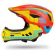 Rockbros TT-32SOYB-S children's bicycle helmet with detachable chinbar, size S - yellow-orange