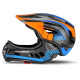 Rockbros TT-32SOBL-M children's bicycle helmet with removable chinbar, size M - black and orange